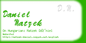 daniel matzek business card